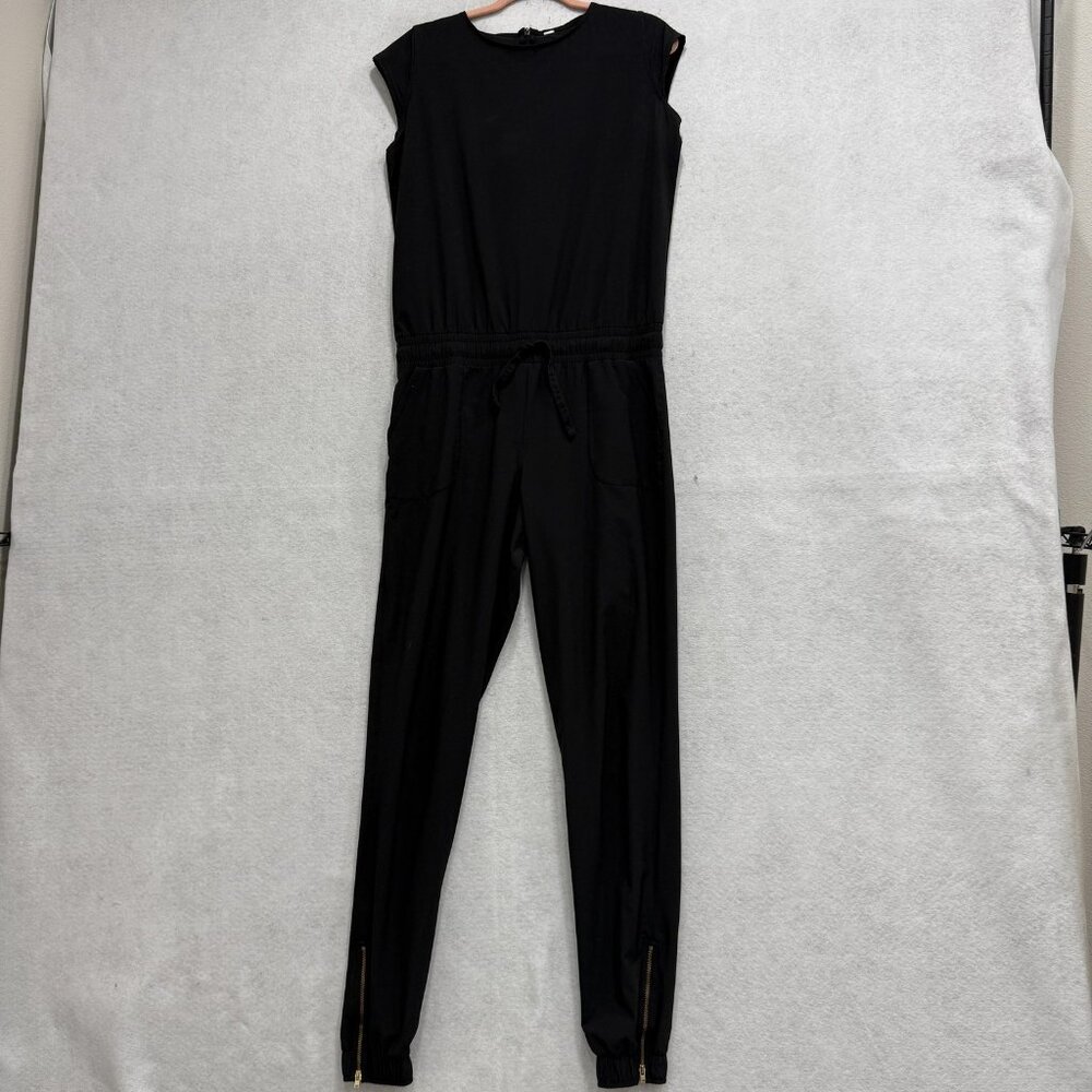 Albion Jumpsuit Womens Small Black Sleeveless Athletic Nylon Spandex Pockets